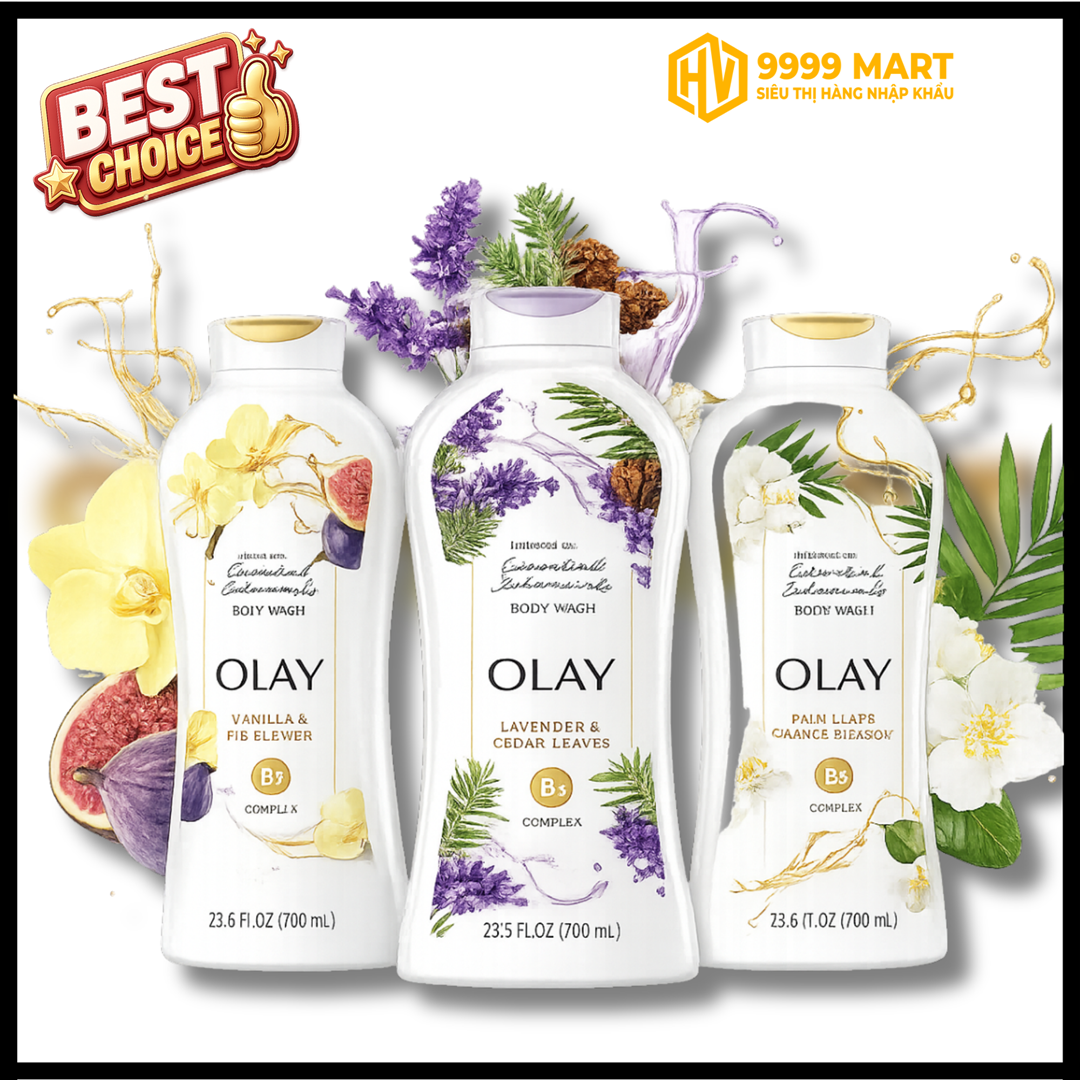  Set Sữa Tắm Olay Essential Botanicals Body Wash 