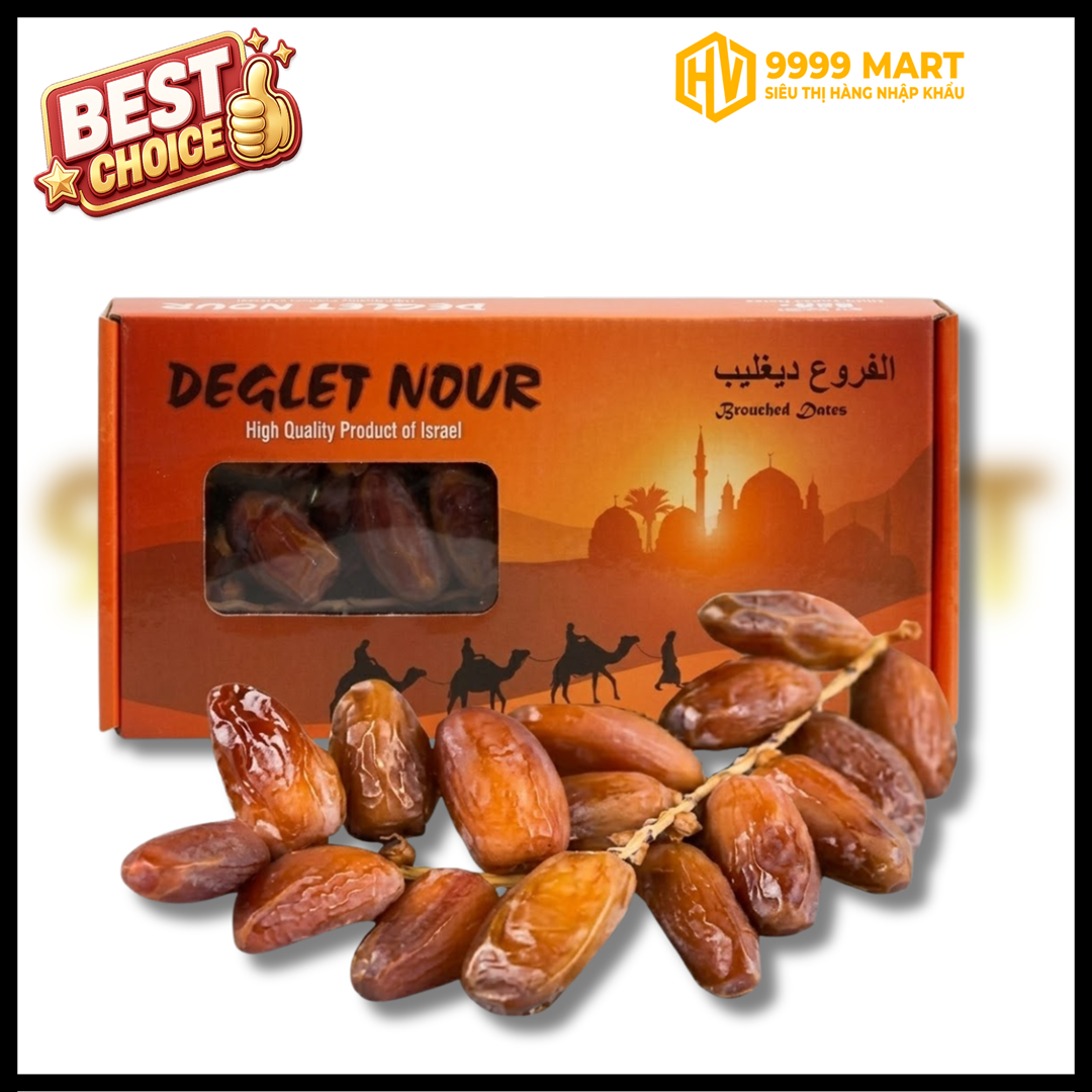  Chà Là Nguyên Cành Deglet Nour 500g (Israel) 