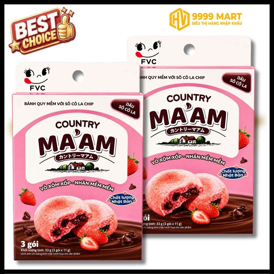 Bánh Quy Mềm Country Ma'am Fujiya Vị Dâu Hộp 33g 