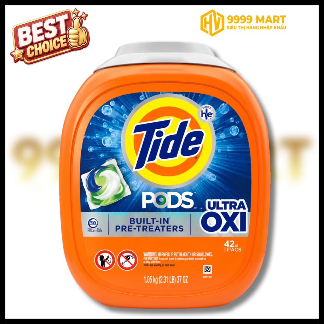  Viên Giặt Xả Tide Pods Ultra Oxi 4in1 104 Viên - Mỹ 