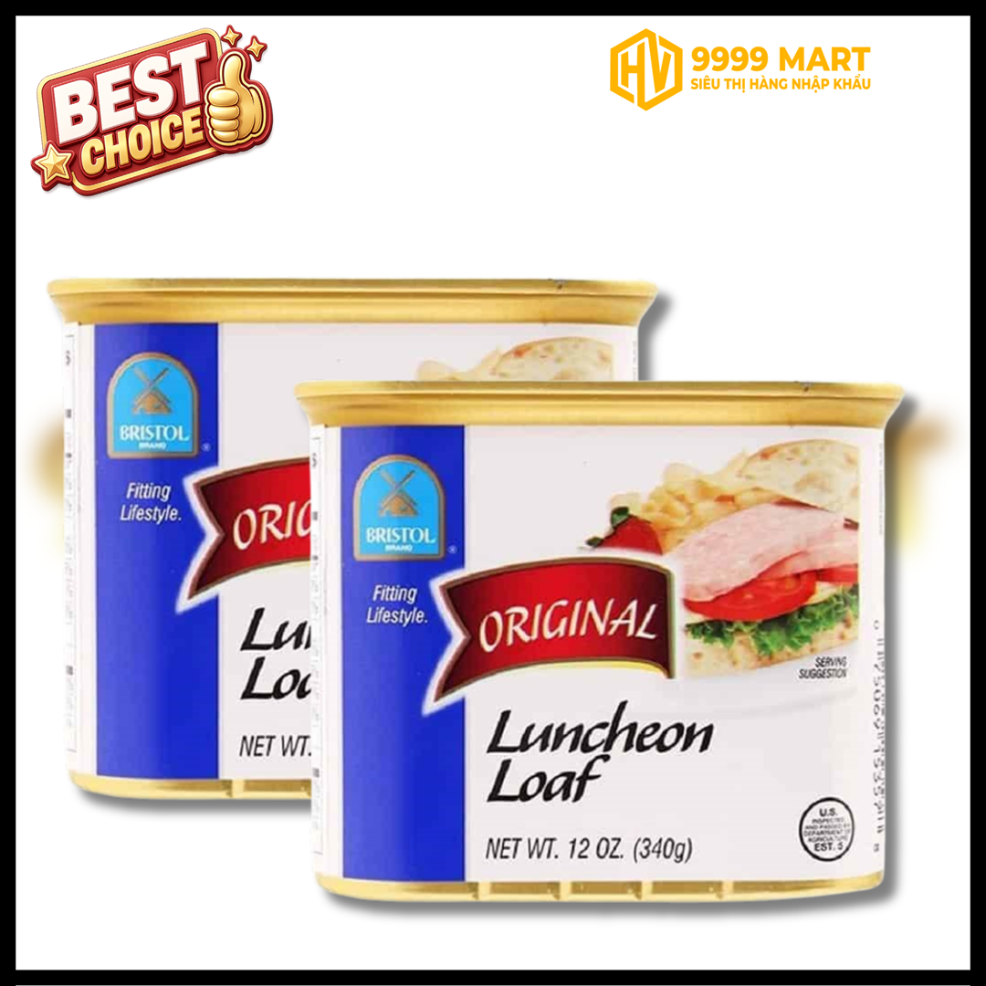  Thịt Heo Hộp Nguyên Vị Luncheon Loaf 340g - Mỹ 