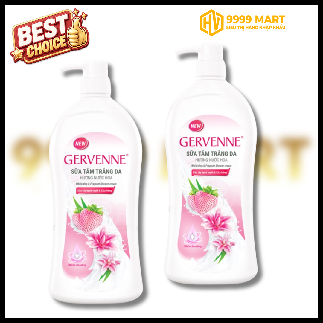  Gvn Sữa Tắm Dâu Tây Bạch Tuyết & Lily Hồng 450g Hq 