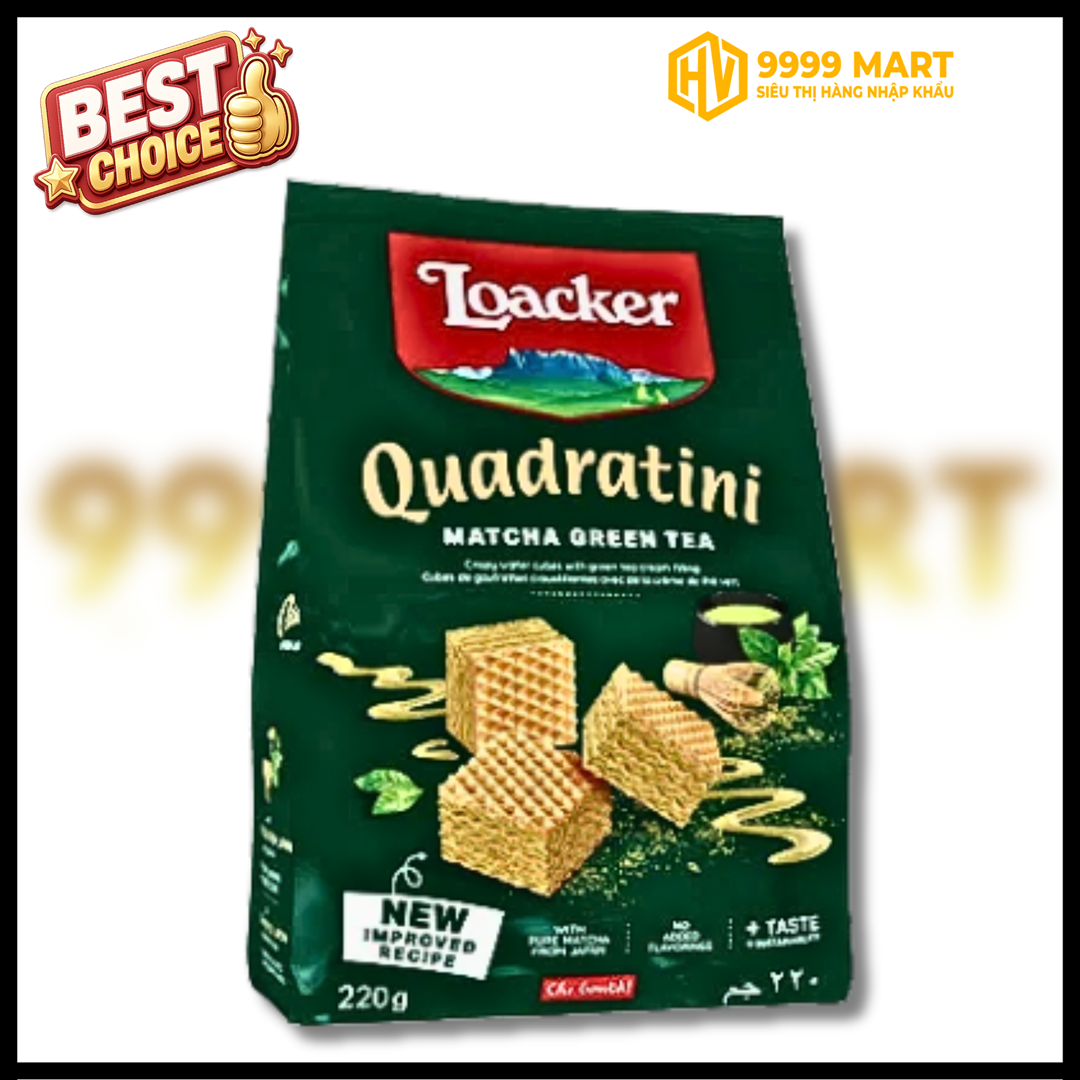  Bánh Xốp Loacker Matcha Green Tea 110g - Ý 