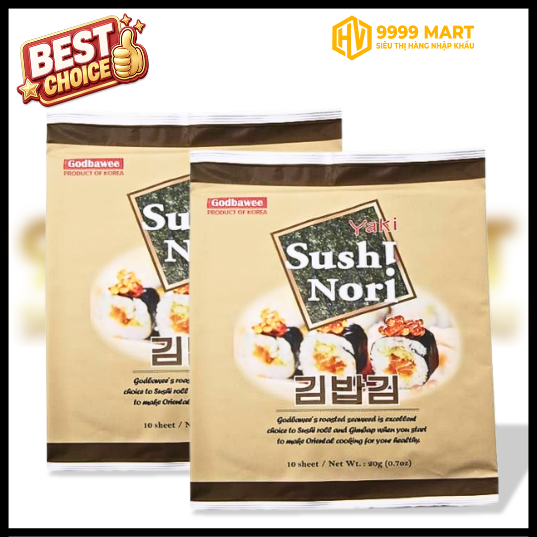  Rong Biển Cuộn Cơm Godbawee Gói 20g - Hàn Quốc 