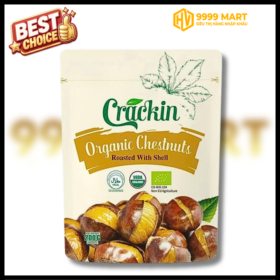  Hạt Dẻ Hữu Cơ Crackin Tách Vỏ 200g 