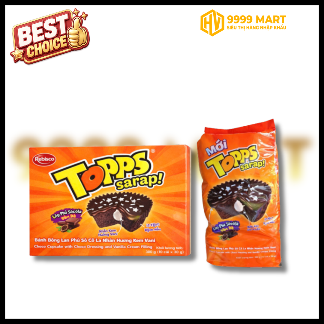  Bánh Topps Sarap Socola Kem Vani 360g 