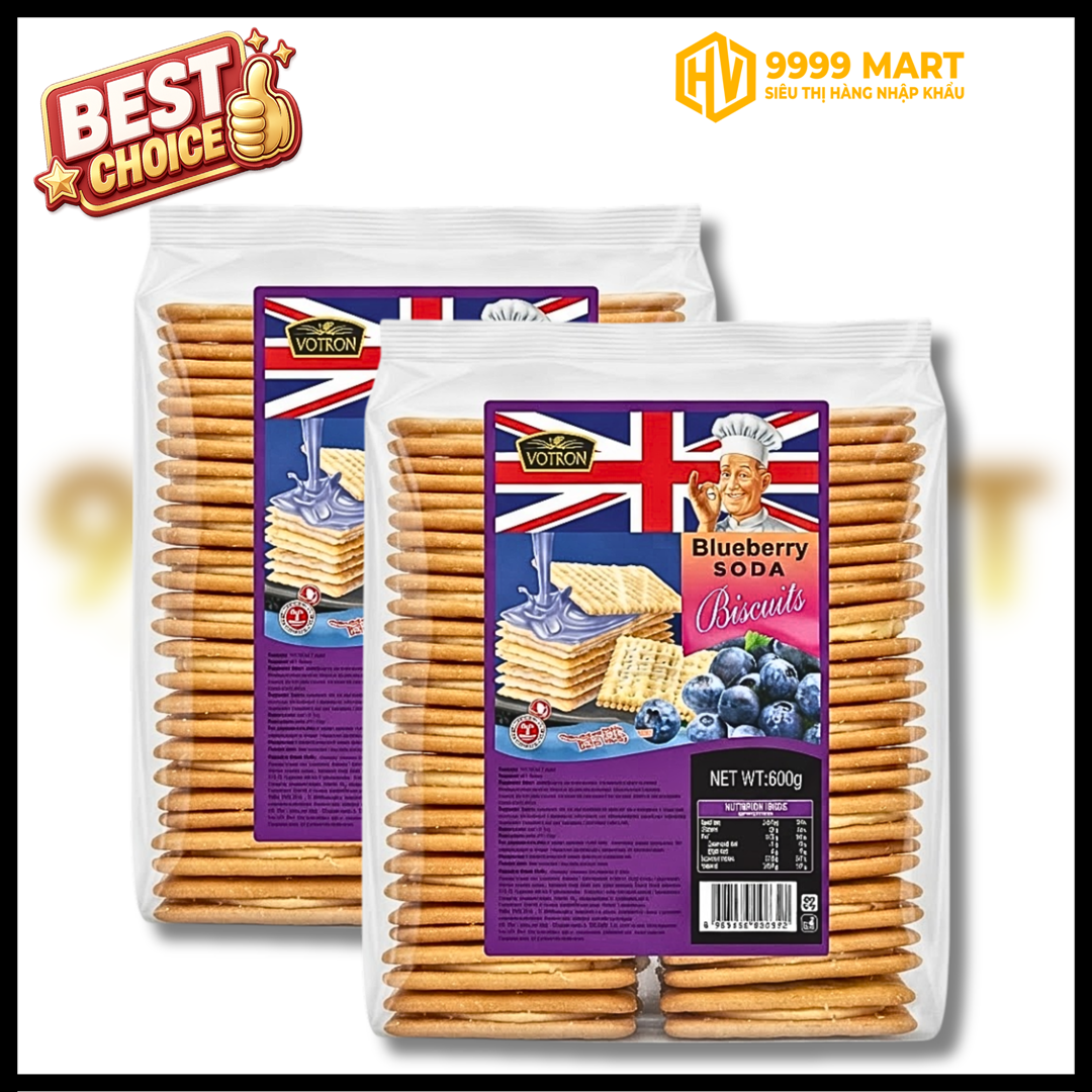 Bánh Quy Kẹp Kem Hương Việt Quất 600g 