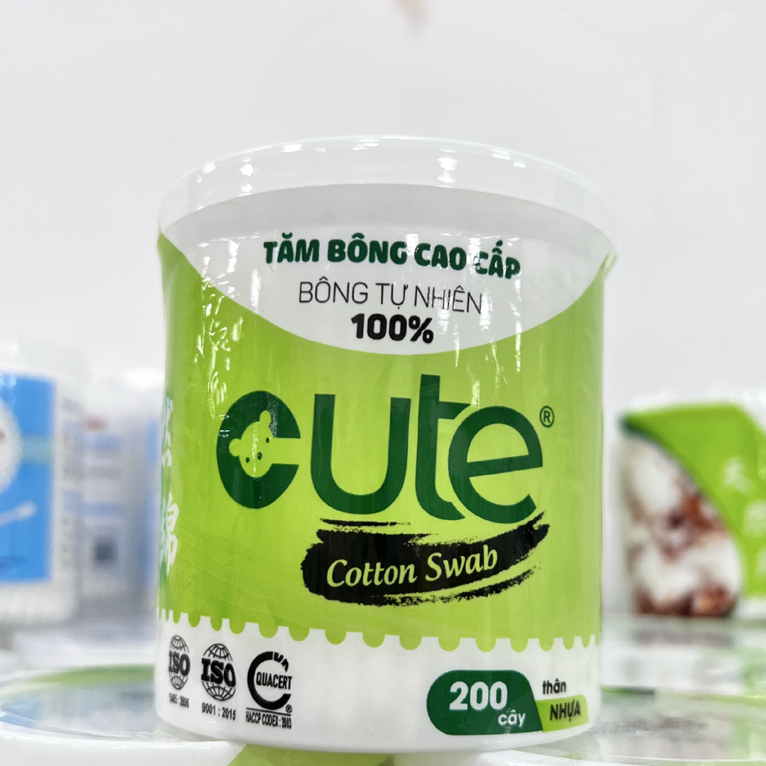  Tăm Bông Thân Nhựa Cute 200 Que 