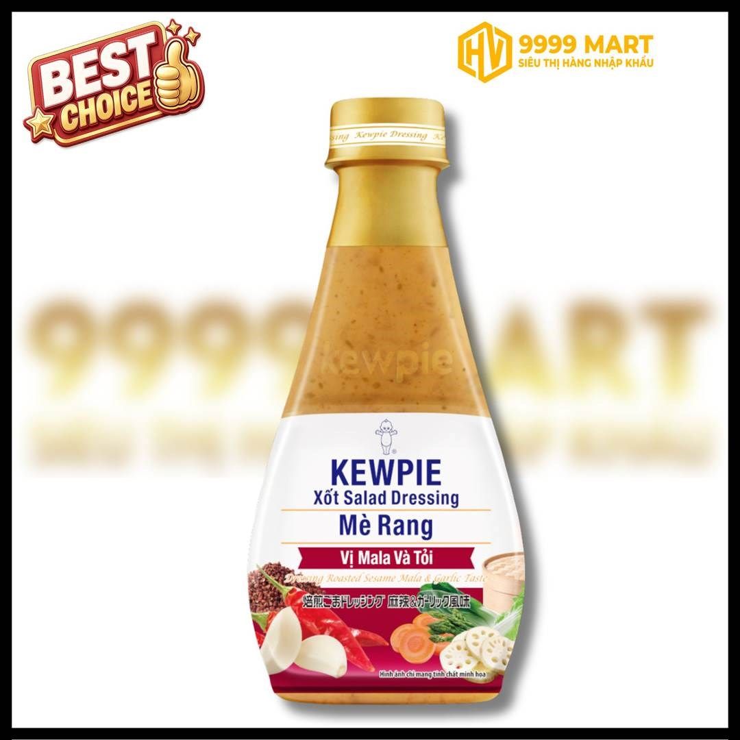  Xốt Mè Rang Kewpie Vị Mala Và Tỏi Chai 210ml 