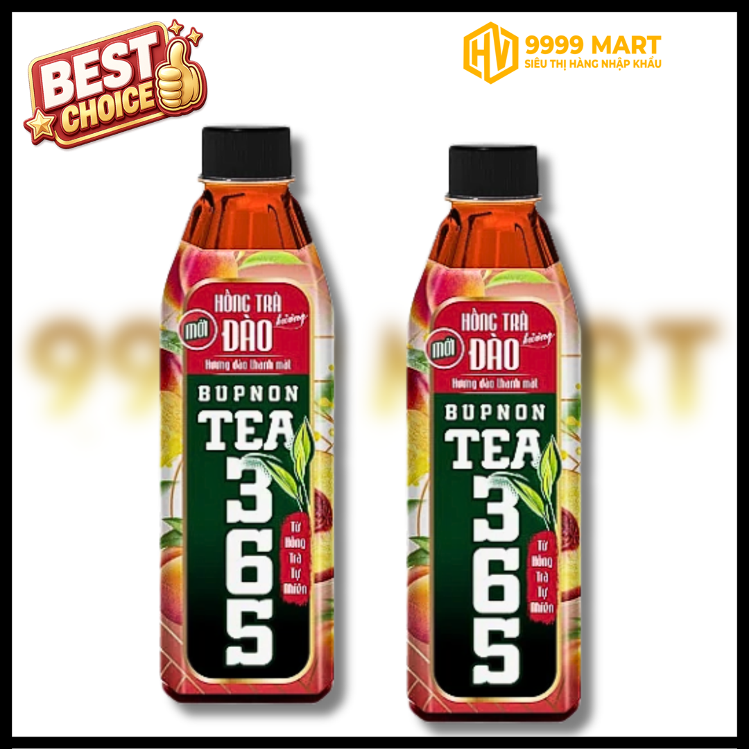  Hồng Trà Bupnon Hương Đào 365 Chai 500ml 