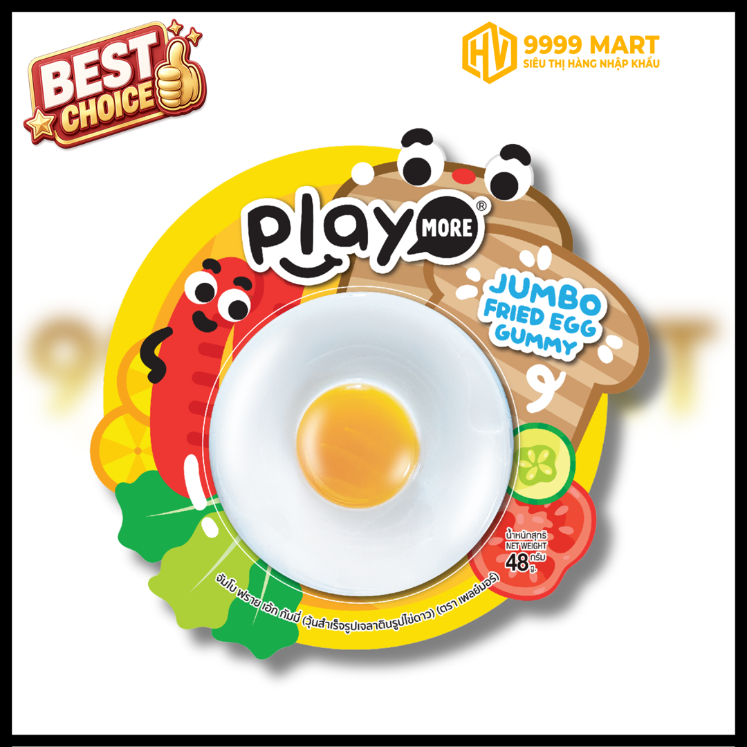  Kẹo Dẻo Hình Trứng Ốp La Playmore - Thái Lan 