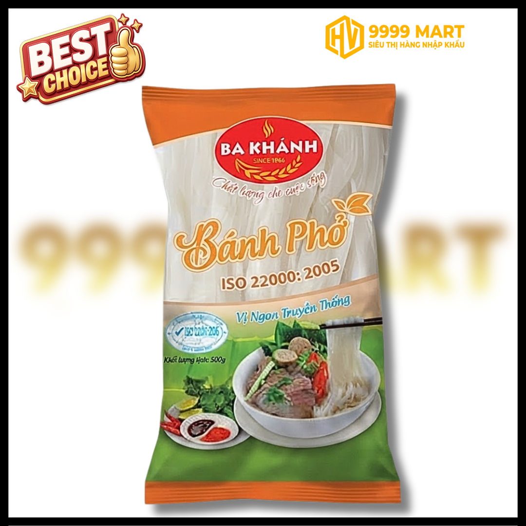  Sợi Hủ Tiếu Mềm Pad Thái 500g - Ba Khánh 