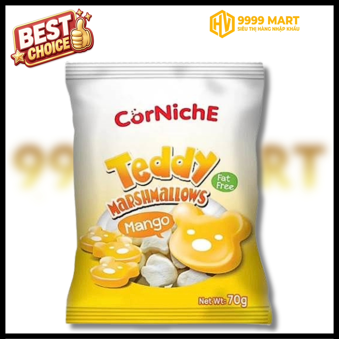  Kẹo Xốp Corniche Teddy Marshmallows Mango 70g 