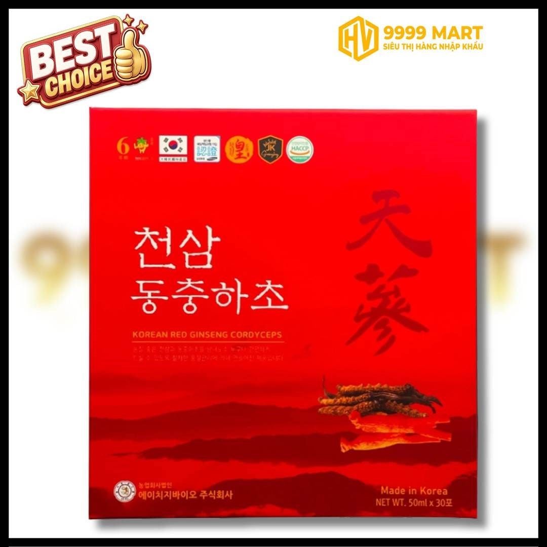  Nước Thiên Sâm Đông Trùng Hg.Bio (30 Gói) - Hàn Quốc 