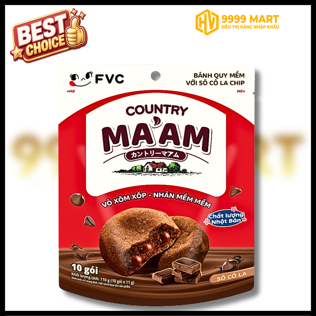  Bánh Quy Mềm Socola Chip Country Ma'am 