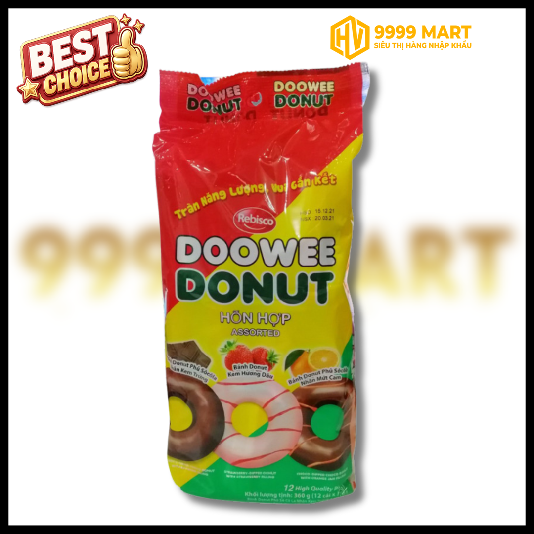 Bánh Donut Vị Hỗn Hợp I 348g 