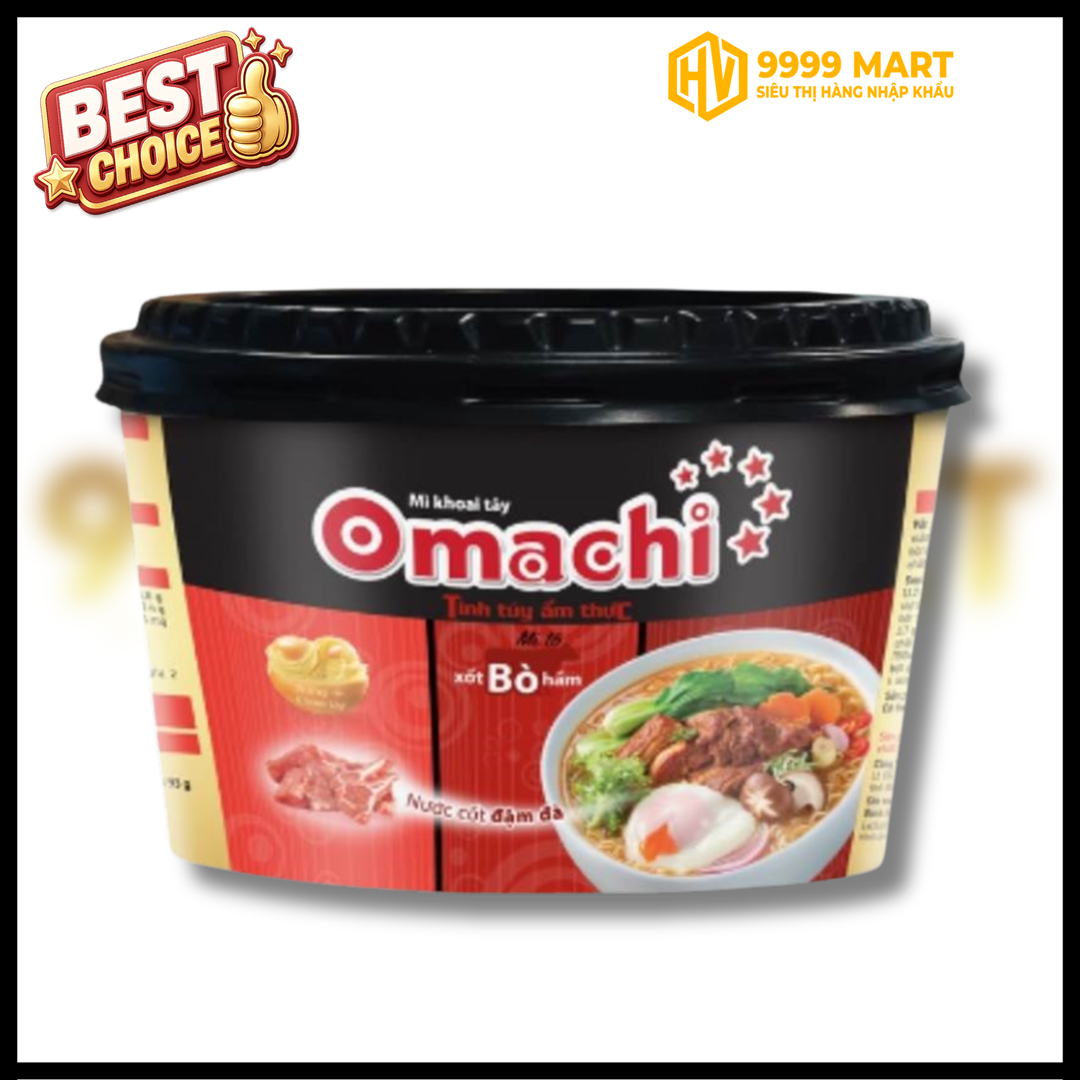  Mì Khoai Tây Omachi Xốt Bò Hầm Tô 93g 