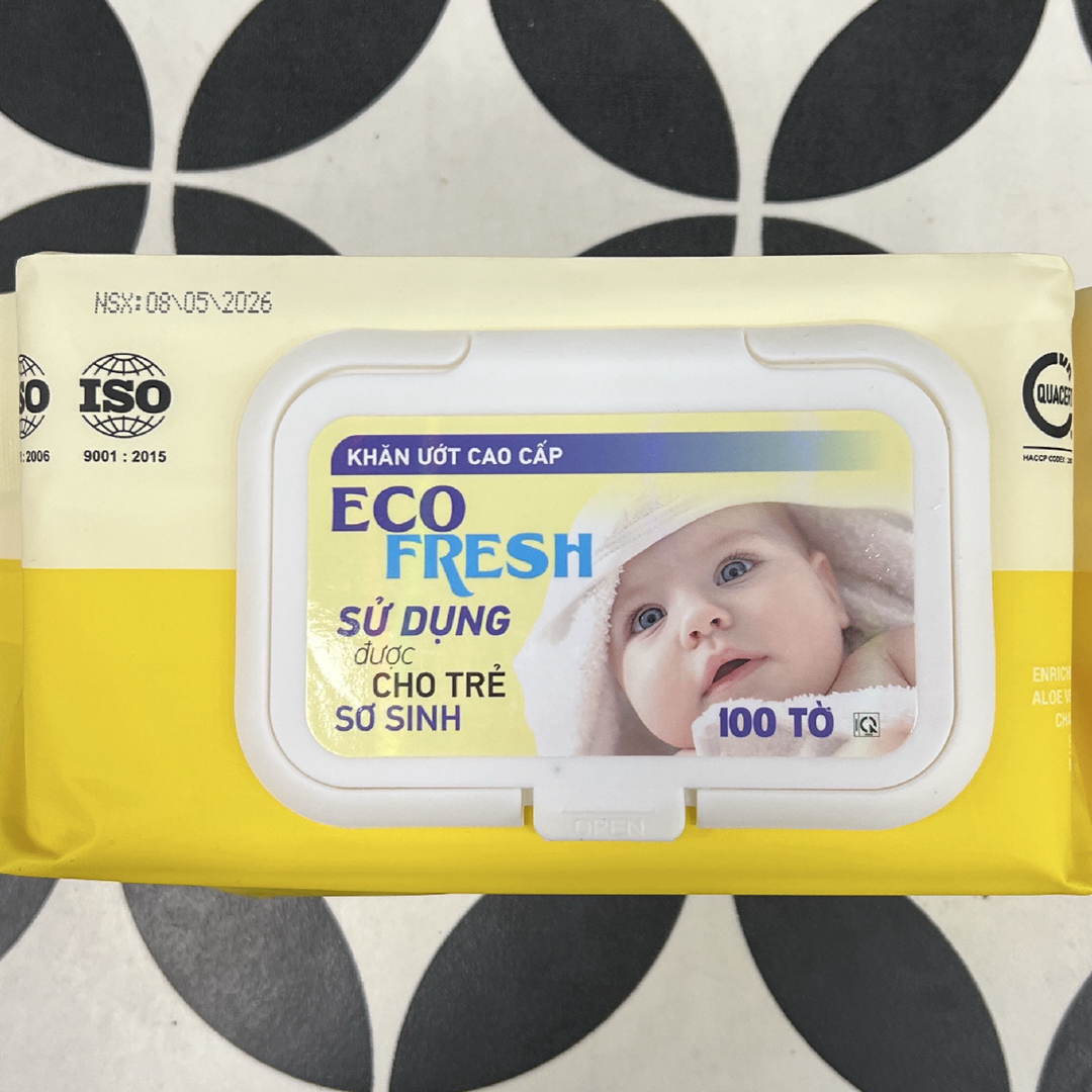  Khăn Ướt Eco Không Mùi 100 Tờ 