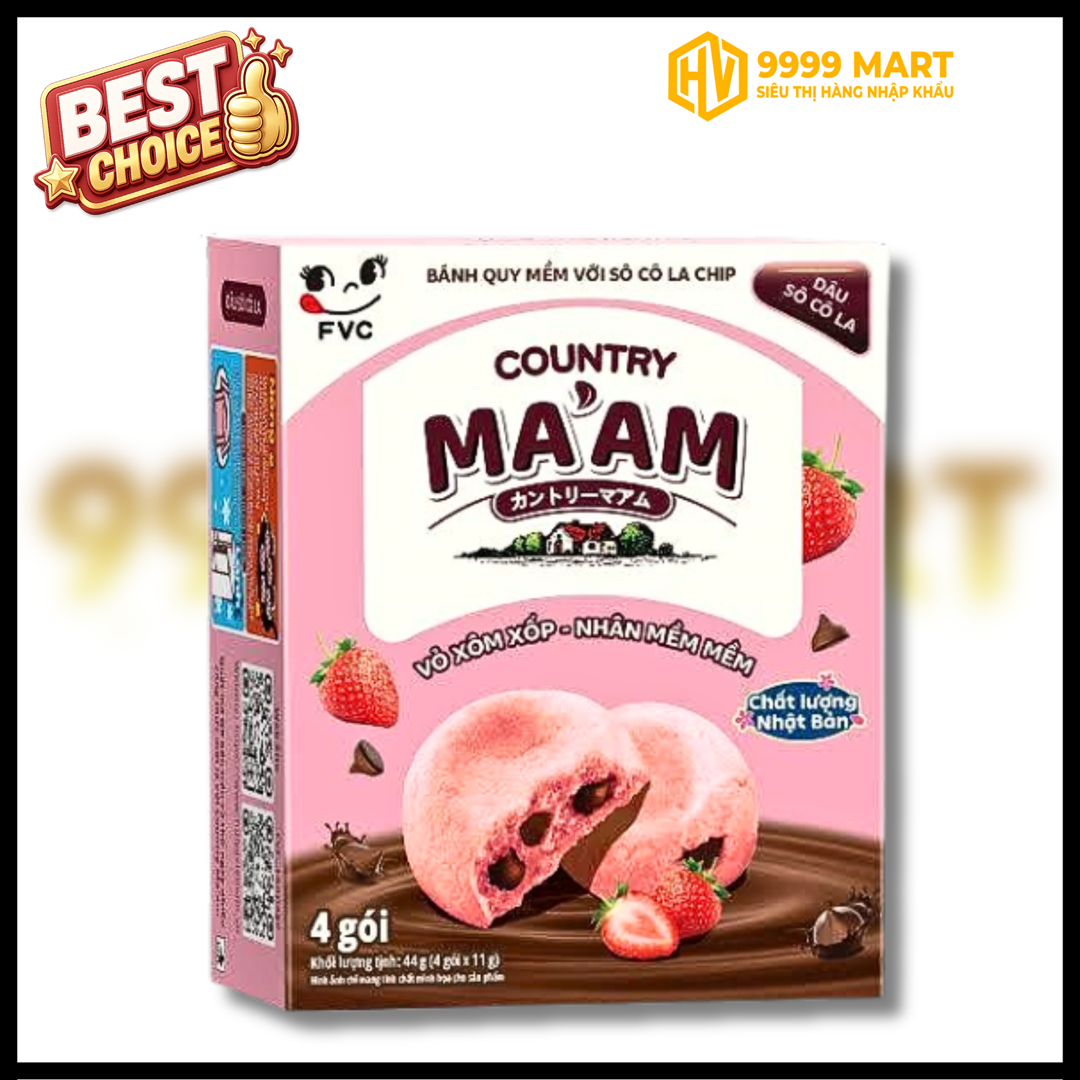  Bánh Quy Mềm Dâu Chip Country Ma'am 110g 