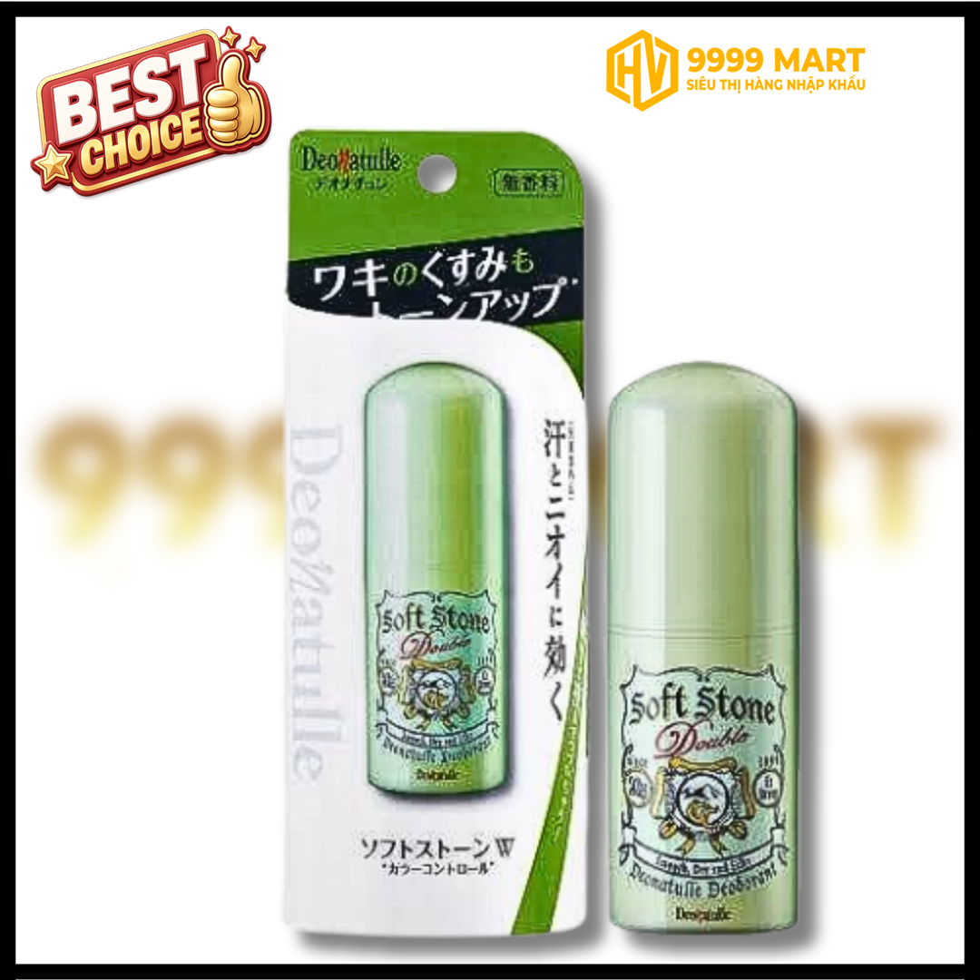  Lăn Khử Mùi Deonatulle Đá Khoáng Xanh Sáng Da 20g 