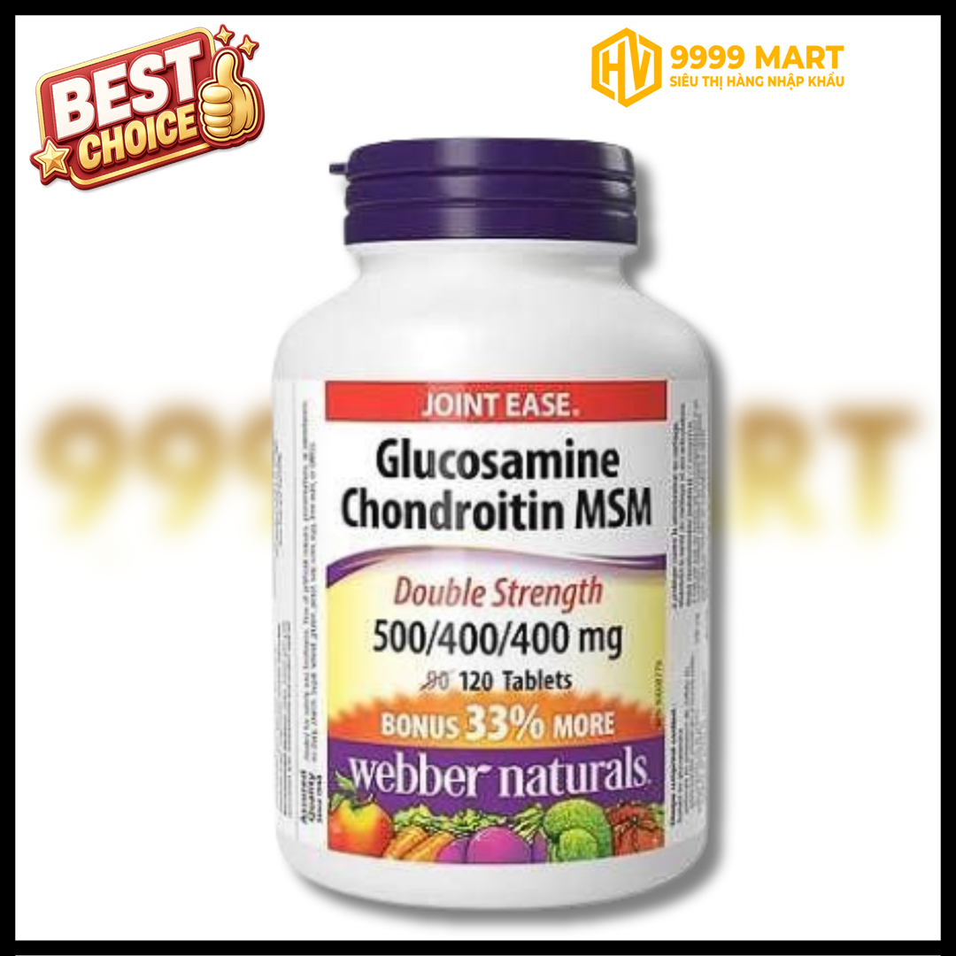  Tpcn Viên Uống Giảm Đau Duy Trì Sụn Khớp Glucosamine Chondroitin Msm 500/400/400MG (120 Viên) 