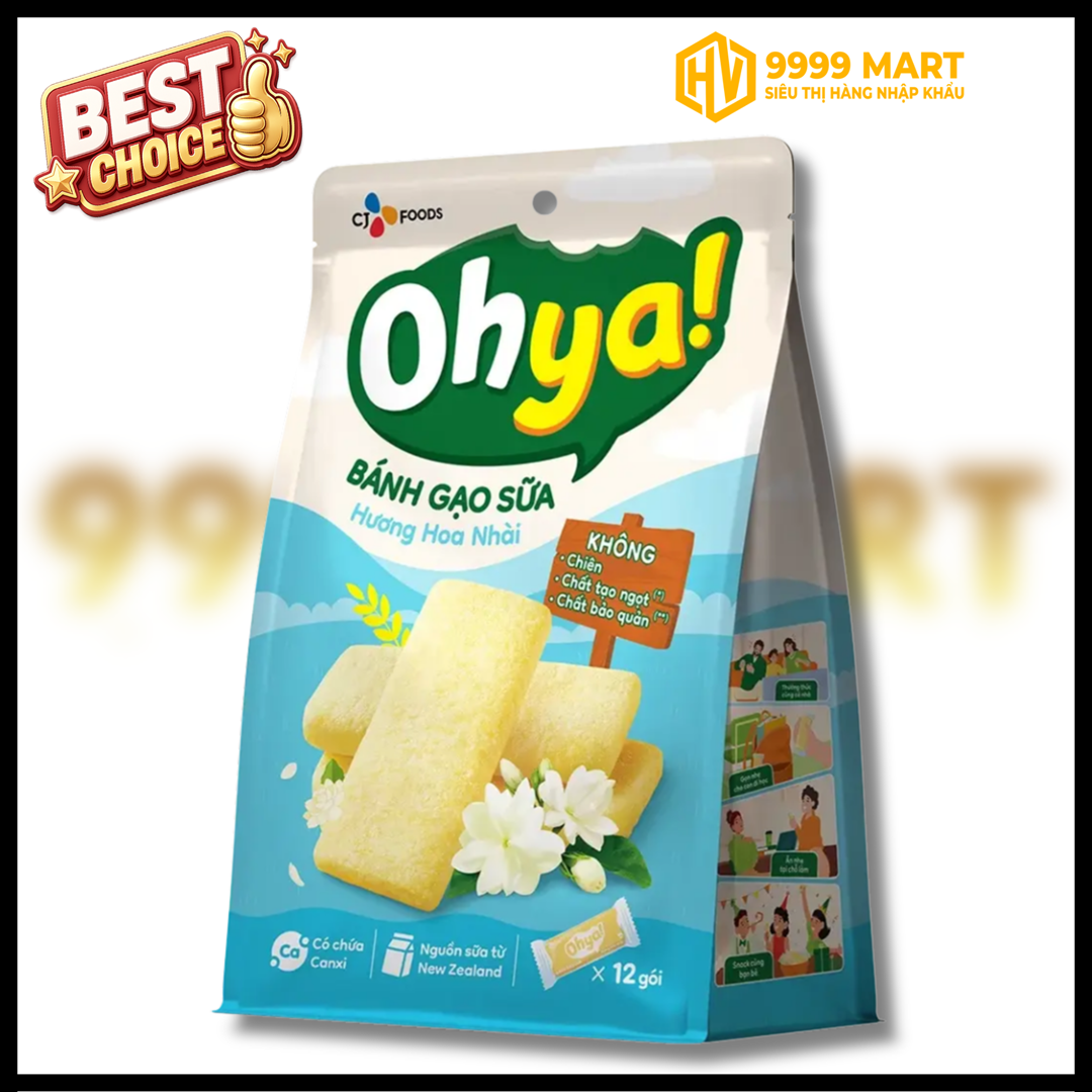  Bánh Gạo Sữa Hương Hoa Nhài Ohyam 12 Gói 