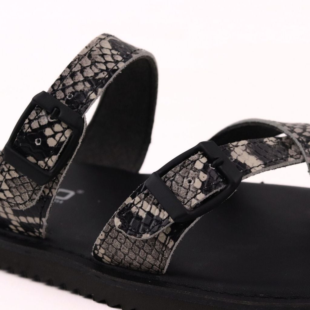 Dép lê bệt Daily Trek sandal (sandal đi bộ đường dài) Nam da rắn xỏ ngón lót da premium Felix HISHOO P098