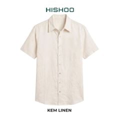 Áo Sơ Mi Nữ Relax Form Rộng, Cổ Thường, Lai Ngang Linen Solene Vải Mềm Mát HISHOO A1G003