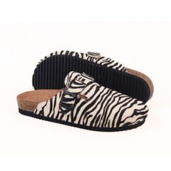 Dép đế trấu sục Boston quai ngang Ngựa Vằn CowHide HISHOO H109