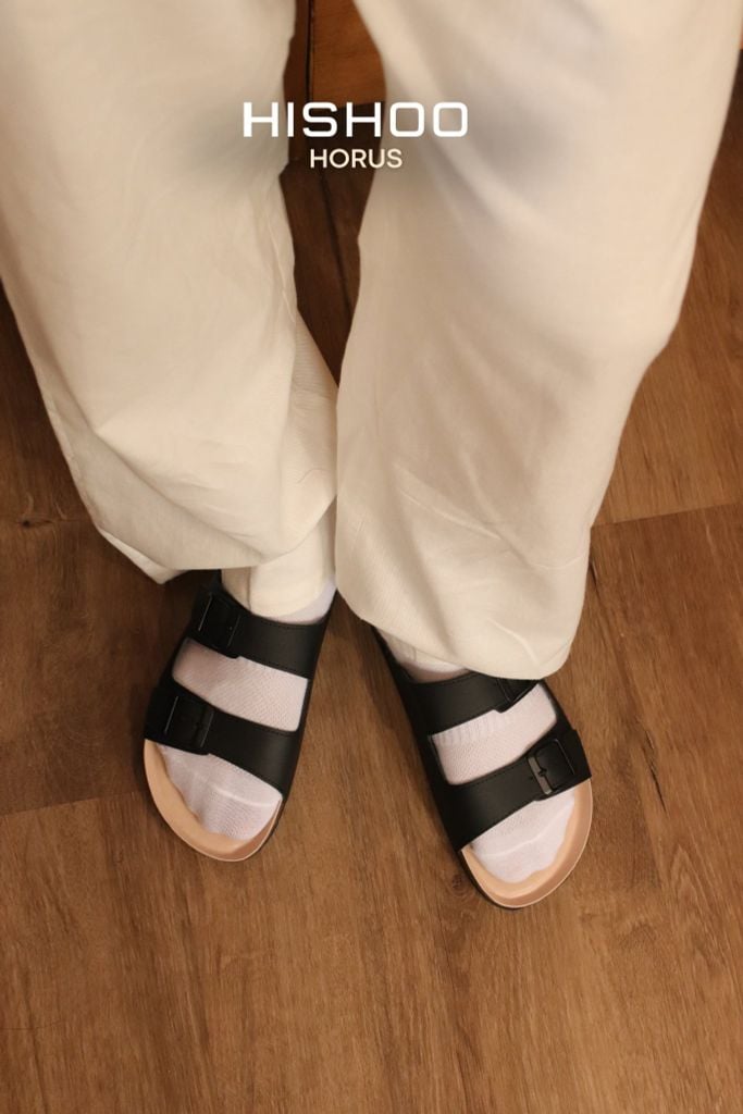 Dép đế trấu birken 2 khoá premium HISHOO B093