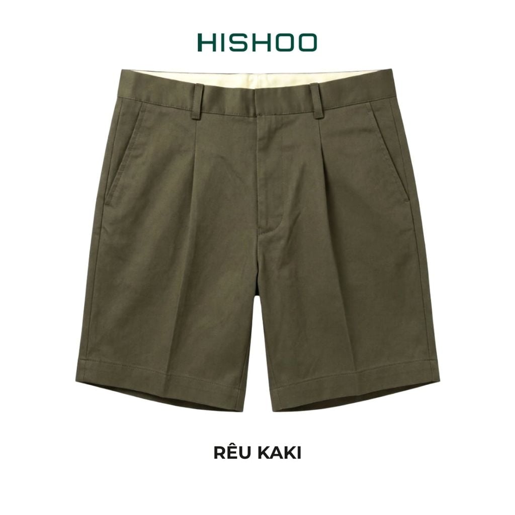 Quần short nam kaki Formax HISHOO Thoáng mát giữ form mặc đi chơi đi làm Q2T001