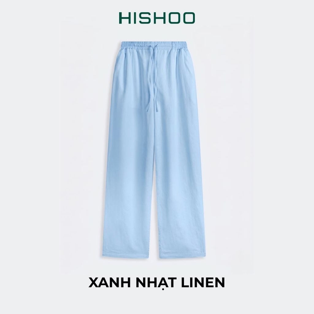 Quần dài nam Linen Solene HISHOO Thoáng mát giữ form mặc đi chơi đi làm Q3T001