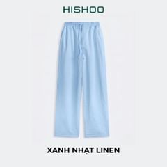 Quần dài nam Linen Solene HISHOO Thoáng mát giữ form mặc đi chơi đi làm Q3T001