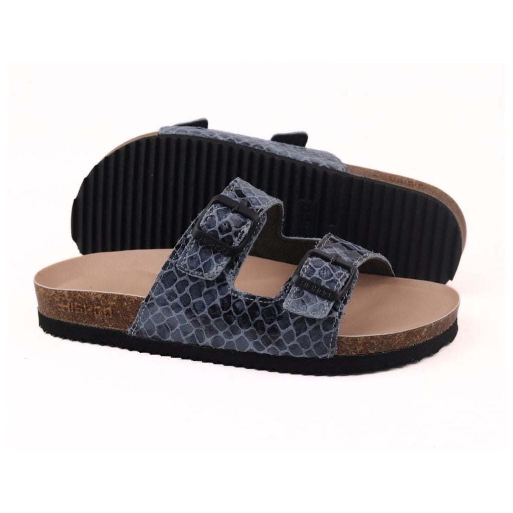 Dép đế trấu birken 2 khoá Vân Đá premium HISHOO B093