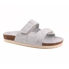 Dép đế trấu birken xé dán vải dạ Premium HISHOO B105