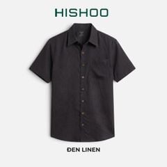 Áo Sơ Mi Nam Nút Gỗ Relax Form Rộng, Cổ Thường, Lai Ngang Linen Solene Vải Mềm Mát HISHOO A1T003