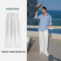 Quần dài Linen Nữ Lưng Thun, Hishoo basic mặc đi chơi, đi làm HISHOO Q3G001