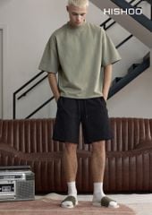 Dép quai ngang Nubuck Xanh rêu HISHOO U111