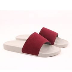 Dép quai ngang da bò Đỏ phấn HISHOO U111