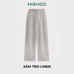 Quần dài nam Linen Solene HISHOO Thoáng mát giữ form mặc đi chơi đi làm Q3T001