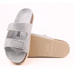 Dép đế trấu birken xé dán vải dạ Premium HISHOO B105