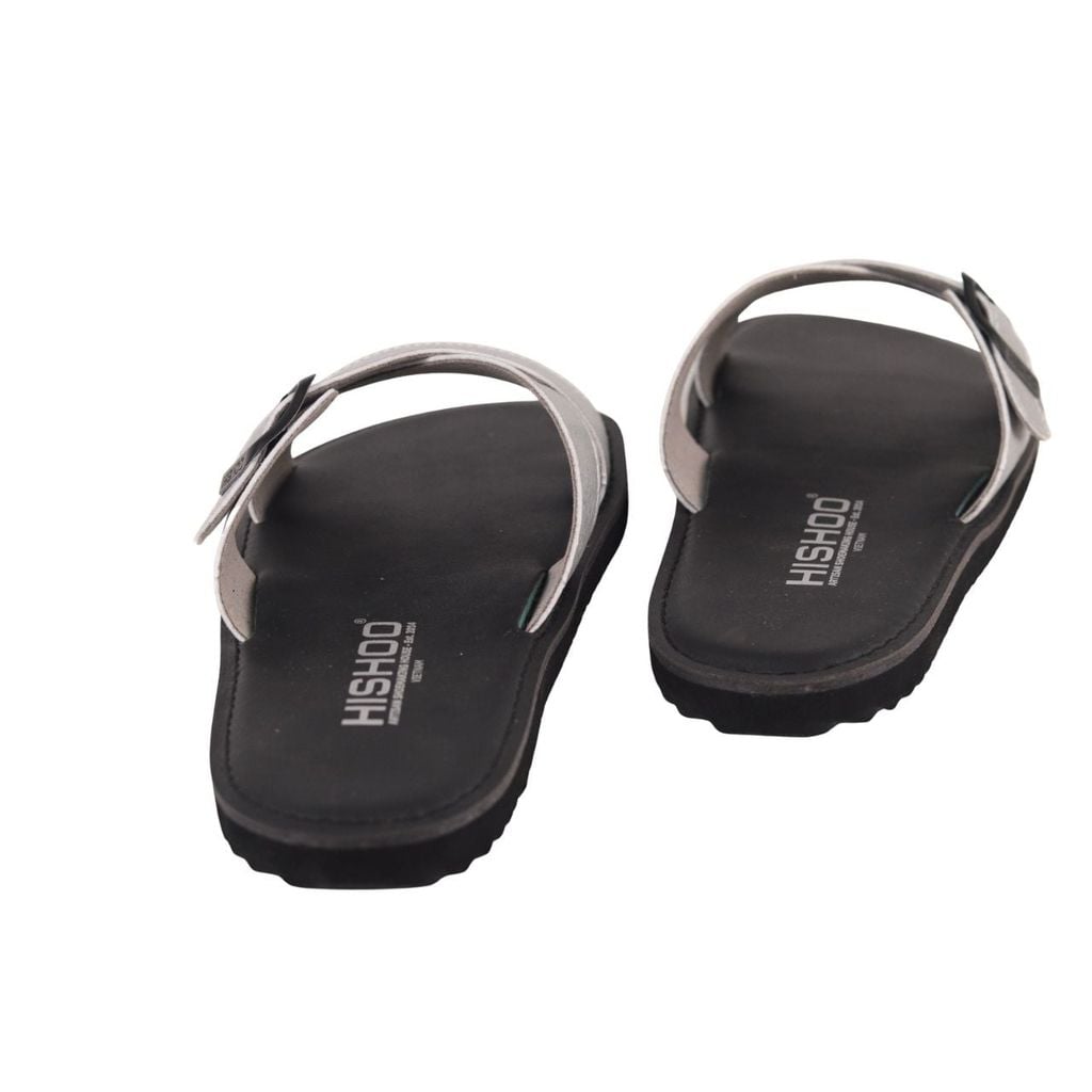 Dép lê bệt Daily Trek Sandal (Sandal đi bộ đường dài) Nam quai ngang chéo có khóa Bạc lót da premium Felix HISHOO P096