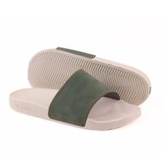 Dép quai ngang Nubuck Xanh rêu HISHOO U111