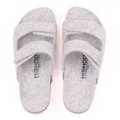 Dép đế trấu birken xé dán vải dạ Premium HISHOO B105