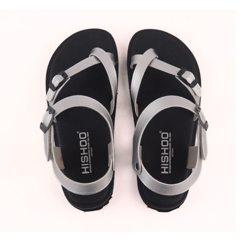 Dép Sandal Daily Trek sandal (sandal đi bộ đường dài) Nam xỏ ngón Bạc lót da premium Felix HISHOO P118