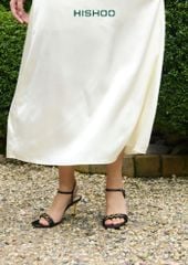 Giày Cao gót Sandal Nữ quai mảnh 7cm Hishoo  S084