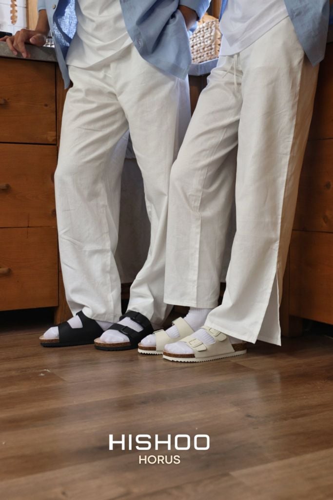 Dép đế trấu birken 2 khoá premium HISHOO B093