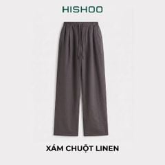 Quần dài nam Linen Solene HISHOO Thoáng mát giữ form mặc đi chơi đi làm Q3T001