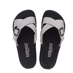 Dép lê bệt Daily Trek Sandal (Sandal đi bộ đường dài) Nam quai ngang chéo có khóa Bạc lót da premium Felix HISHOO P096