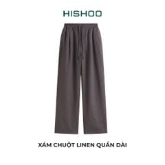 Quần dài Linen Nữ Lưng Thun, Hishoo basic mặc đi chơi, đi làm HISHOO Q3G001